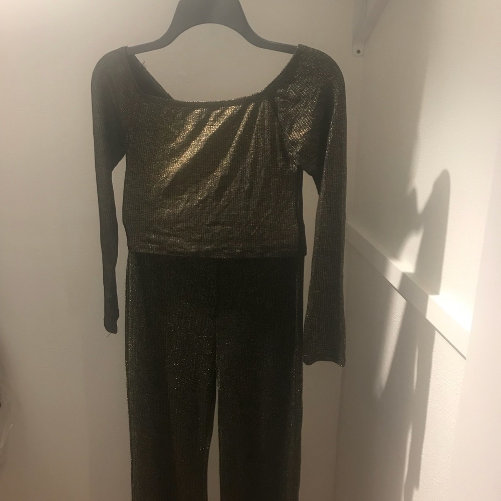 ❌SOLD❌ Forever 21 Metallic Gold Boho Pants Set